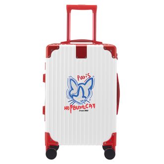 Elle  赫本猫联名印花行李箱旅行箱 H'flee 22英寸  ELCL5510B-22-H flee