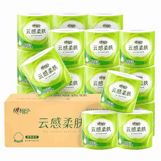 心相印（Mind Act Upon Mind）  卷纸卫生纸云感系列110克30粒装厕纸 有芯大卷纸卷筒纸 4层 110g/卷*30卷