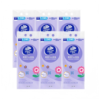 维达  棉韧Plus抽纸悬挂式卫生纸挂抽纸巾大包实用便捷纸巾 4层 240抽*6提