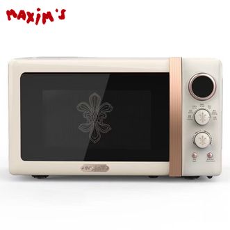 马克西姆MAXIM'S DE PARIS  20L微波炉360°转盘快捷加热旋钮操控易清洁营养解冻热饭热菜热奶电热炉电炉电烤箱MKA122（艾培涅）白色
