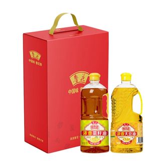 鲁花  浓韵臻品礼盒B 香菜籽油 1L+大豆油 900ML