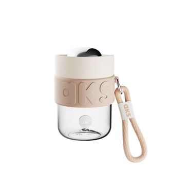 AKS  珍珠盖随行杯Tritan塑料杯高颜值便携咖啡杯耐高温小容量户外喝水杯380ml   AKS671