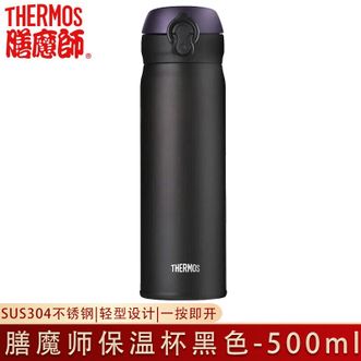 膳魔师（THERMOS）  不锈钢保温杯500ml容量水杯学生杯子车载水杯JNL502黑色