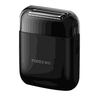 博锐  剃须刀电动往复式男士刮胡刀车载便携三刀一体薄韧P23黑色