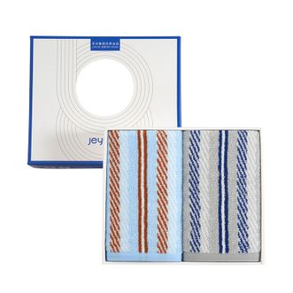 洁玉/jeyu  柔彩新疆棉毛巾双条装礼盒 颜色随机 2条 J5704-B