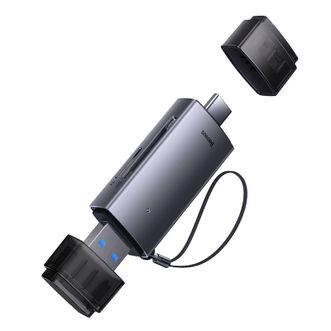 倍思（Baseus）手机电脑通用读卡器  SD/TF卡同时读取  USB3.0高速传输  