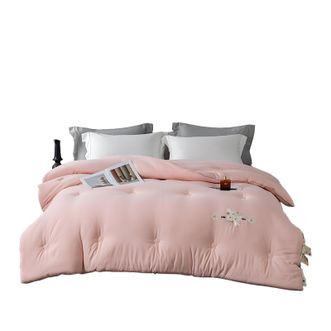 彩羊（Fazeya）  罗伊蛋白美肤被 樱花粉超柔软蛋白纤维被 高支高密亲肤轻柔被芯四季通用