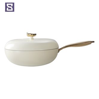 苏拉食光（Salatable）  玫瑰有钛炒锅0涂层不粘锅炒锅平底燃气电磁炉通用少油烟 32cm 玫瑰0涂层钛锅