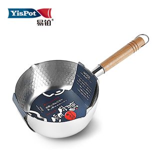 易铂  18cm奈良雪平锅 430食品级不锈钢材质奶锅日式雪平锅煮面锅热奶锅 YP-9017（430食品级不锈钢）