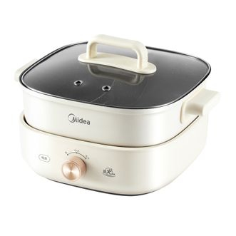 美的/Midea  电火锅 鸳鸯锅 分体式 1800W 双档 6L 速沸 1.2m电源线 抗菌涂层 HGS303002