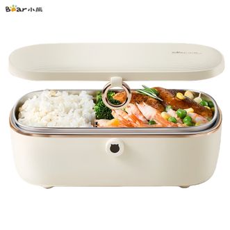 小熊/Bear  电热饭盒316不锈钢内胆 加热饭盒电饭盒上班族学生族便携式免加水蒸煮保温插电立即加热