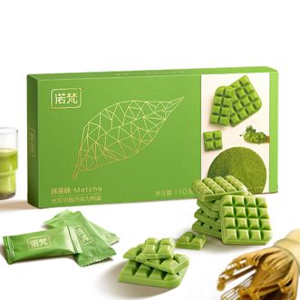 诺梵  抹茶味巧克力薄片110g×3盒 巧克力礼盒生日礼物送女友男友喜糖礼盒婚庆喜糖伴手礼零食糖果母亲节礼物零食网红糖果休闲零食