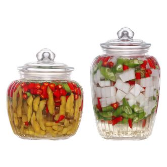 拜杰 竖纹1250ML+2200ML泡菜坛两只装 FD-125