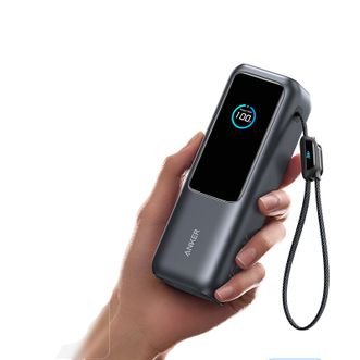安克/Anker  165W充电宝大容量自带伸缩线25000毫安100W快充移动电源 A1695