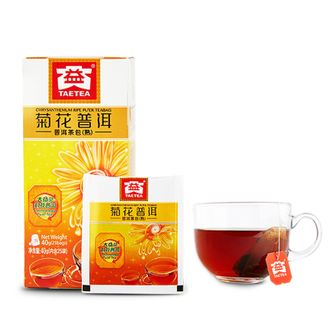 大益  菊花普洱花茶熟茶袋1.6g*25袋自饮出差方便携带随时随地可泡