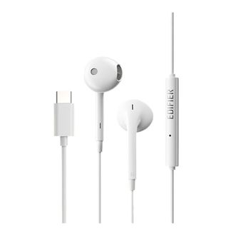 漫步者  Type-c接口有线耳机半入耳式带麦线控耳机Hi-Res金标认证适用于华为oppo小米H180-Plus白色