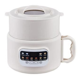 WIFER  电饭煲多功能蒸煮锅宿舍学生电饭锅小型1-2人可煮低糖饭电饭煲不粘锅2-3人电火锅泡面锅迷你电煮锅 2.5L 【可煮低糖饭+不锈钢沥米篮+防烫蒸笼】