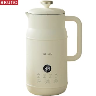BRUNO  600ml破壁豆浆机 家用多功能免过滤预约料理机果蔬汁榨汁机果汁机早餐机米糊辅食机养生壶搅拌机破壁机BZK-DJ03（升级款）珍珠白