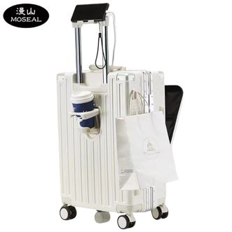 漫山/MOSEAL  商务前开盖铝框行李箱男女万向轮拉杆箱旅行箱 MS-T088-22