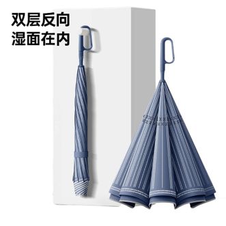 美度MAYDU   男士商务直杆自动反向伞双层长柄双人防风伞