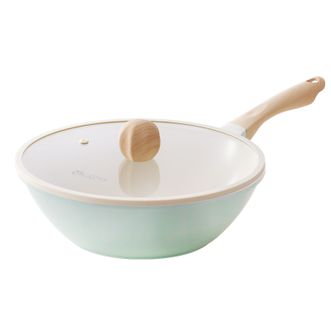 炊大皇（COOKER KING）  青瓷不粘炒锅28cm QC28CG 电磁炉燃气灶煤气灶通用