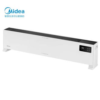 美的（Midea） 踢脚线取暖器 电暖器取暖器移动地暖浴室办公室遥控温显居浴两用预约定时 NDV-FR