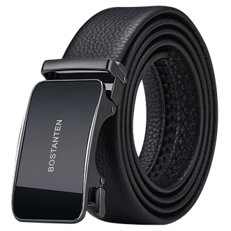 波斯丹顿（BOSTANTEN）  皮带男士百搭自动扣牛皮腰带大容量多卡位钱包卡片包银行卡包 黑色BJ4234131