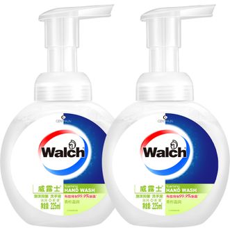 威露士/Walch  青柠盈润泡沫洗手液  225ml*2瓶  杀菌99.9%家庭装泡沫丰富洗护手滋润洗手剂
