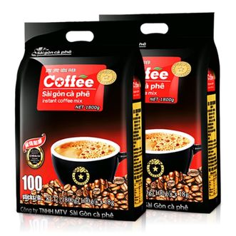 西贡  炭烧咖啡200条(1800g*2袋)三合一速溶