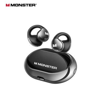 魔声  （MONSTER）Open Ear AC600 骨传导概念蓝牙耳机开放式无线夹耳式不入耳式耳夹式运动通话降噪手机通用 太空黑