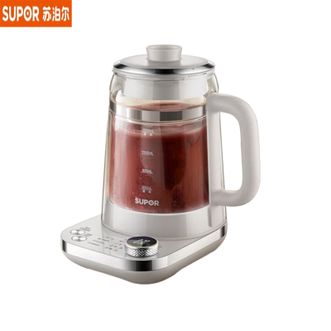 苏泊尔（SUPOR）  养生壶SW-15Y09 双层壶体 1.5L防烫保温煮茶器316L不锈钢隔水炖盅旋钮八大菜单可视温度煮茶壶
