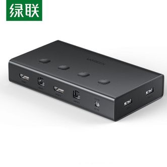 绿联（UGREEN） KVM切换器HDMI2.0切屏器4进1出4K高清 USB打印机共享器 四台共享一套键鼠【4K/60Hz】