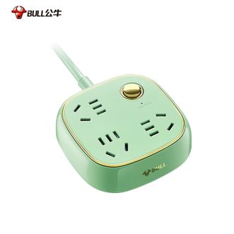 公牛（BULL）  复古插座 3位总控 全长1.5米 GN-R6030 绿色