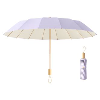 美度MAYDU   16骨彩胶防晒伞太阳伞遮阳伞【奶香芋泥】