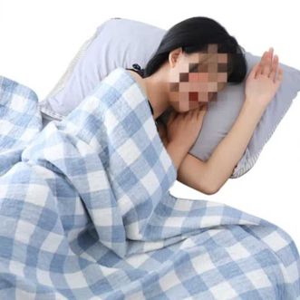 洁丽雅/Grace  三层全棉纱布毛巾被 明星产品 纯棉四季毯子 办公室午休毯 午睡毯 盖毯 空调被子