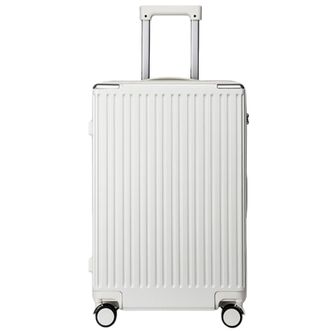 大嘴猴（Paul Frank）  拉链密码拉杆箱 轻音万向轮大容量箱出差上学轻便箱子 乳白色 20英寸 /可登机 PF856