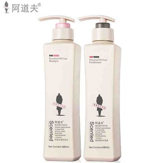 阿道夫（ADOLPH）  洗发水680ml*2大瓶家庭套装 洗护套装男女士去屑轻柔洗头膏柔顺滑 轻柔洗发水680ml+护发素680ml 精油香护理套装