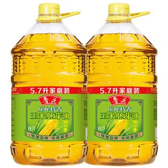 鲁花  玉米胚芽油5.7L*2