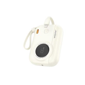 沃品/WOPOW  自带双线移动电源  22.5W快充小巧充电宝  10000mAh  LQ01  米白