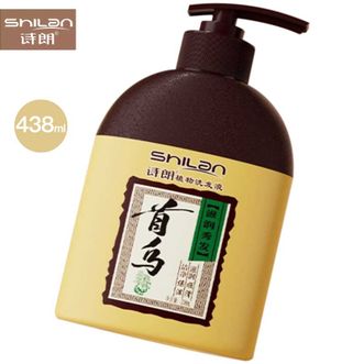 诗朗  首乌柔顺亮泽洗发露预防分叉深层滋润洗发水 438ml