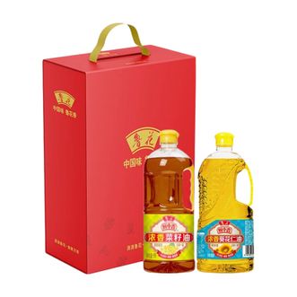 鲁花  浓韵臻品礼盒C 菜籽油 1L+葵花仁油 900ML