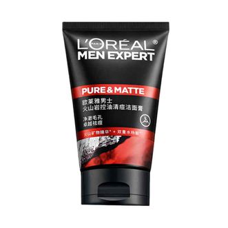 欧莱雅（LOREAL）  男士火山岩控油清痘洗面奶洁面乳100ml（新老包装随机发货）