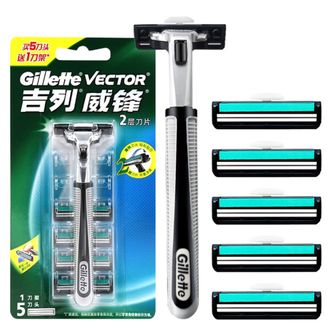 吉列/Gillete  威锋旋转双层1刀架5刀头（新老包装随机发货）