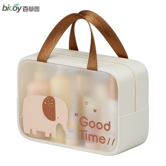 百草园bicoy  洗漱收纳包 大容量化妆包（30*12*21cm） 便携式防水收纳袋 出差旅行洗漱包（单层大号）