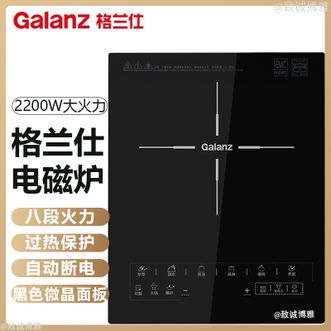 格兰仕/Galanz  电磁炉家用2200W大功率耐高温易洁面板火锅炒菜蒸煮煎炸多功能火锅炉电磁灶C22-02TQ