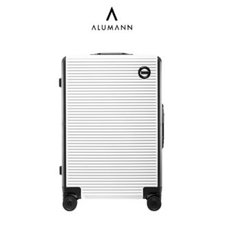 Alumann  行李箱A-9711K白色；24寸铝框旅行箱拉杆箱