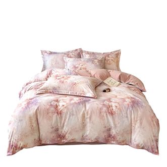 恒源祥  全棉磨毛数码印花四件套-芷兰粉