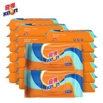 奇强  厨房湿巾厨房清洁柔软护手清洁湿巾3D珍珠压纹更紧实