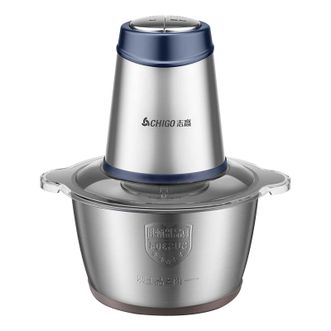 志高（CHIGO）  绞肉机  家用2L电动搅拌机绞馅机搅肉碎肉机多功能料理机  蓝色单刀