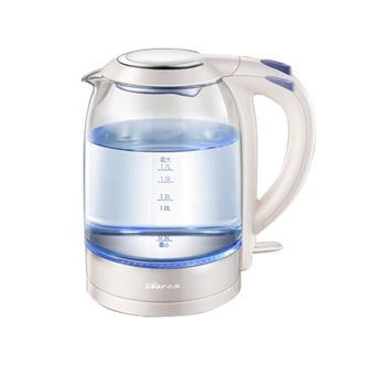 小熊/Bear  电热水壶家用1.7L容量电热水壶304不锈钢 高硼硅玻璃烧水壶电水壶